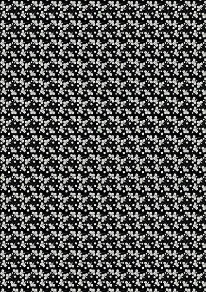 Small gray cornflowers   on a black seamless background — Stok Vektör